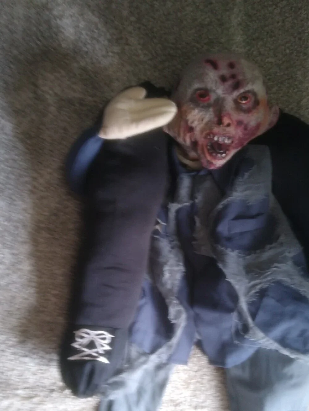 Zombie  Costume - Black and Gray Horror Outfit